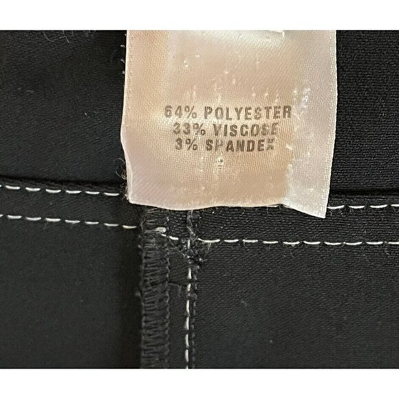 St John Sport Black White Stitches Stretch Jeans Pants - Picture 10 of 10